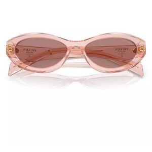Prada Pink Crystal Oval Sunglasses